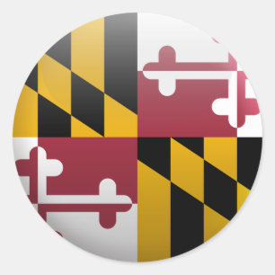 Maryland-Flagge Runder Aufkleber