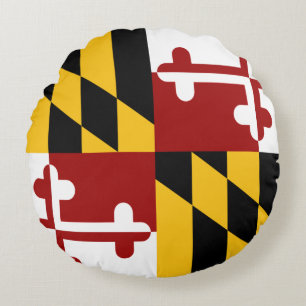Maryland-Flagge Rundes Kissen