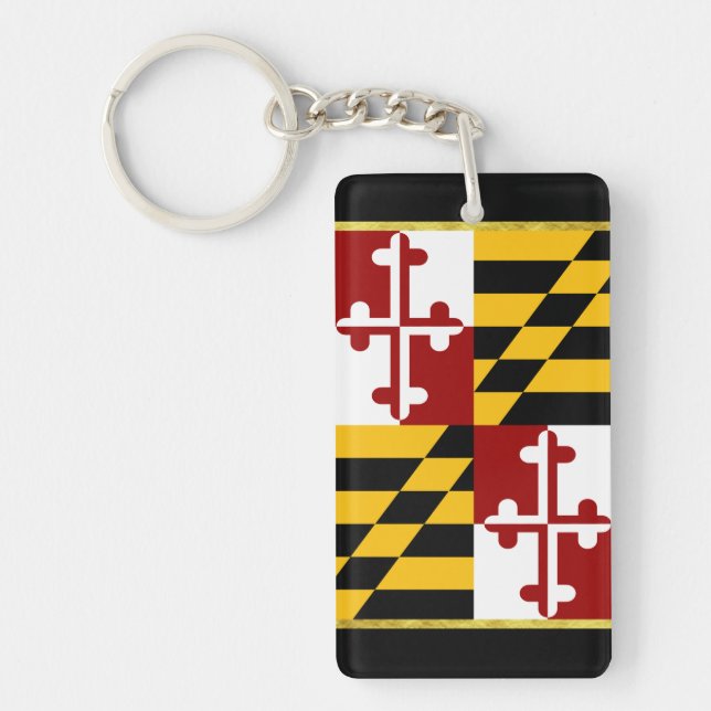 Maryland-Flagge Schlüsselanhänger (Vorderseite)