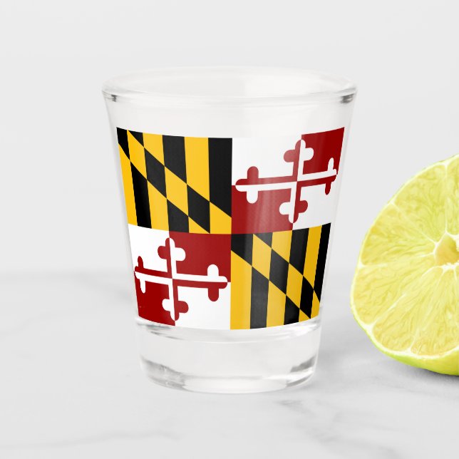 Maryland-Flagge  Schnapsglas (Vorderseite)