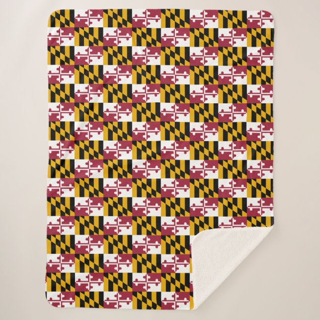 Maryland-Flagge Sherpadecke (Vorderseite)