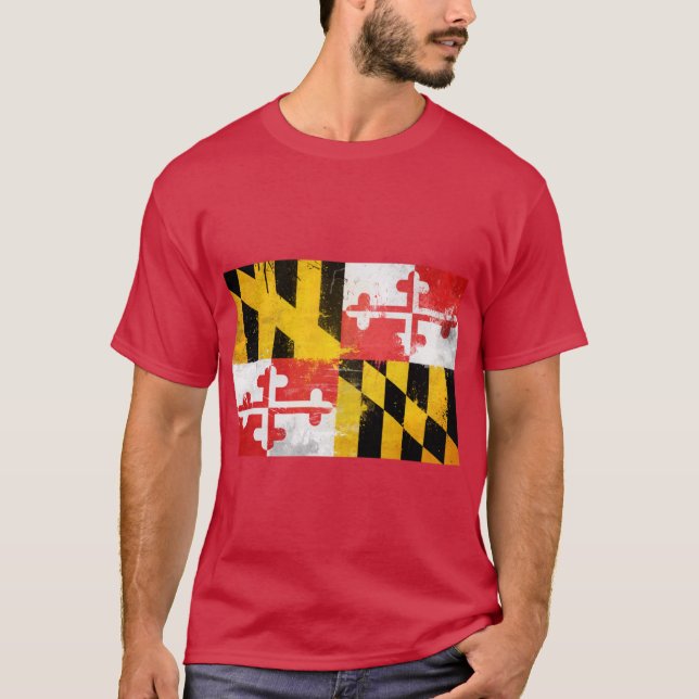 Maryland-Flagge T-Shirt (Vorderseite)