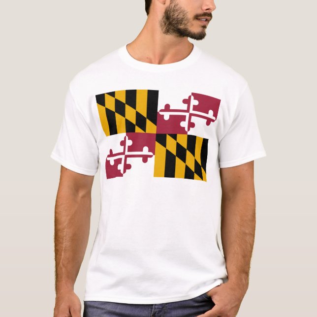 Maryland-Flagge T-Shirt (Vorderseite)
