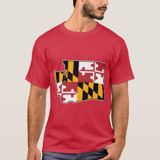 Maryland-Flagge Washington State Karte Oversized T-Shirt