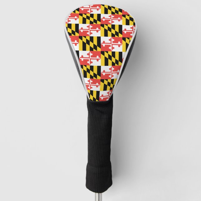 Maryland-Flaggen-Golfclub-Kopf-Abdeckung Golf Headcover (Vorderseite)
