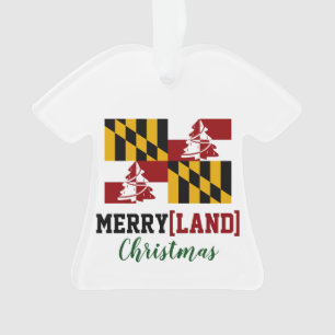 Maryland-Flaggen-humorvolle Ornament