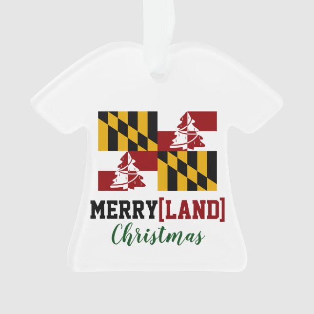 Maryland-Flaggen-humorvolle Ornament (Vorderseite)