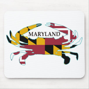Maryland-Flaggen-Krabbe Mousepad