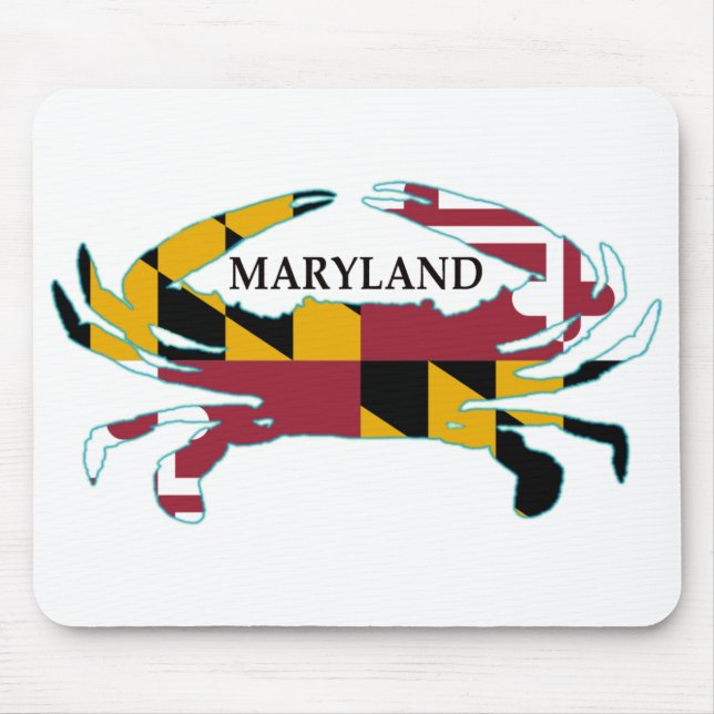 Maryland-Flaggen-Krabbe Mousepad (Vorne)