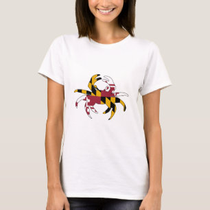 Maryland-Flaggen-Krabbe T-Shirt