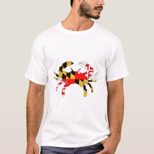 Maryland-Flaggen-Krabbe T-Shirt