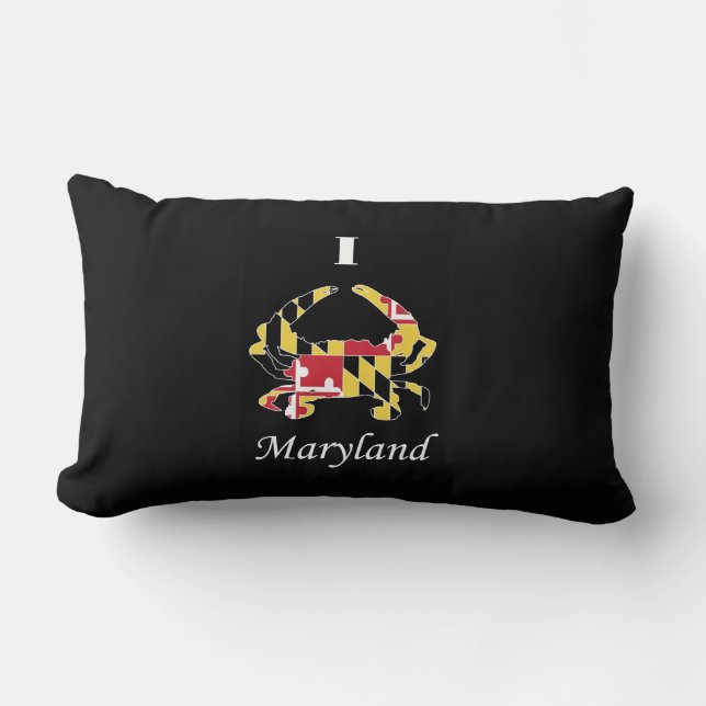 Maryland-Flaggen-Krabben-Kissen Lendenkissen (Vorderseite)