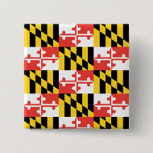 Maryland-Flaggen-Quadrat-Knopf
