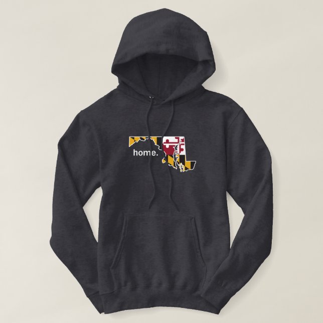 Maryland-Flaggen-Zuhause-Sweatshirt Hoodie (Design vorne)