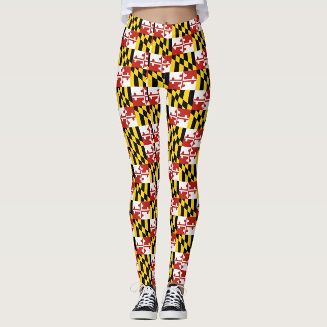 Maryland-Flaggenmuster-Leggings Leggings (Vorderseite)