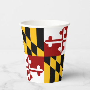 Maryland-Flaggenpapiertassen Pappbecher