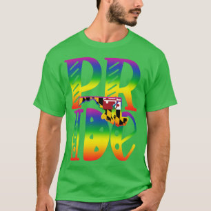 Maryland Gay Pride in Kunstblockbriefen T-Shirt