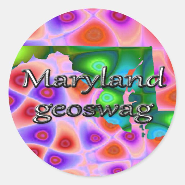 Maryland Geocaching versorgt Stickers Geoswag (Vorderseite)