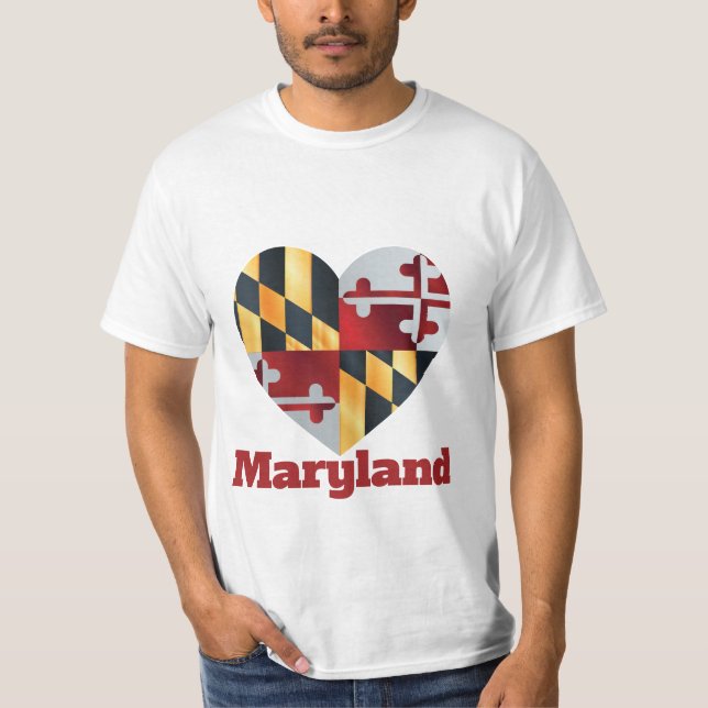 Maryland Heart Flag T-Shirt (Vorderseite)