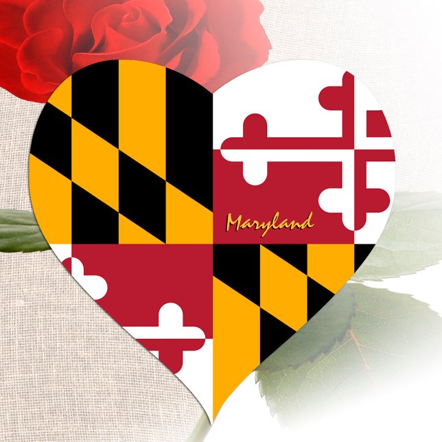 Maryland Heart Sticker, Patriotic Maryland Flag Herz-Aufkleber (Von Creator hochgeladen)