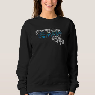 Maryland Heimatstaat Md Mandala Karte Usa Amerika Sweatshirt