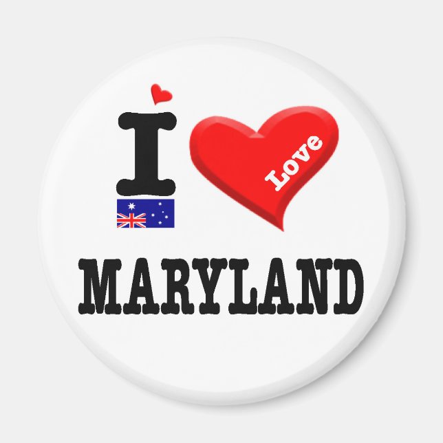 MARYLAND - I-Liebe Magnet (Vorne)