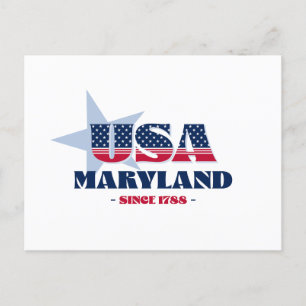 Maryland in Rot, Weiß und Blau Postkarte