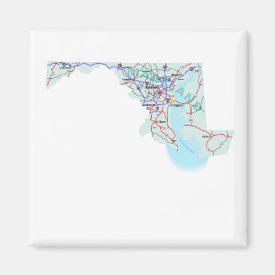Maryland Interstate Map Magnet