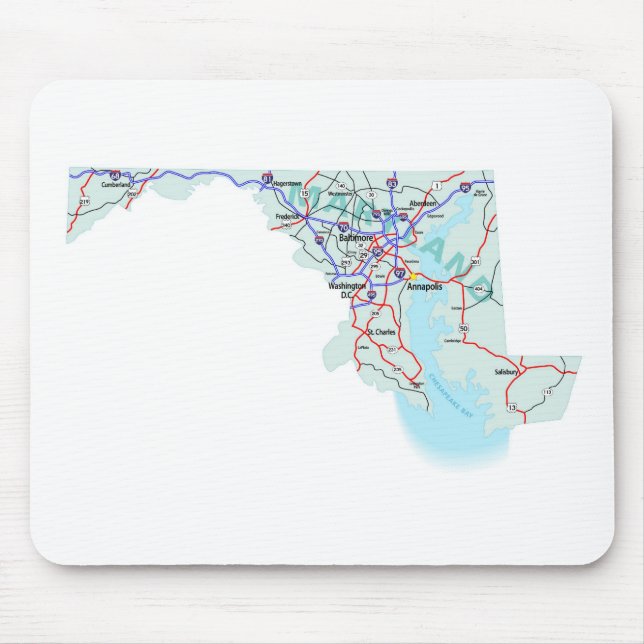 Maryland Interstate Map Mousepad (Vorne)