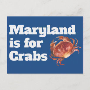 Maryland ist für Crabs Postcards Postkarte