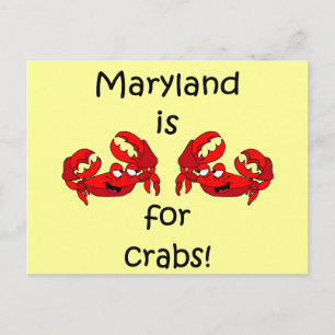 Maryland ist für Crabs Postkarte