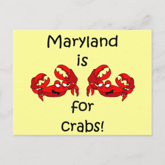 Maryland ist für Crabs Postkarte