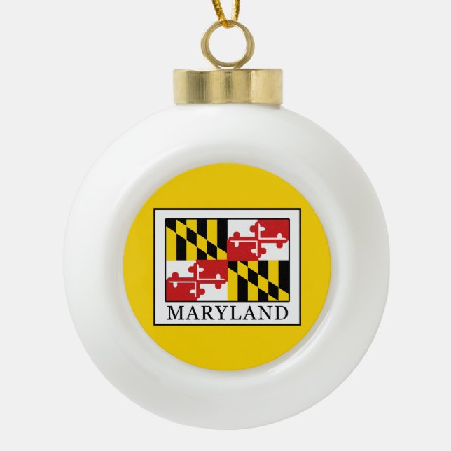 Maryland Keramik Kugel-Ornament (Vorderseite)