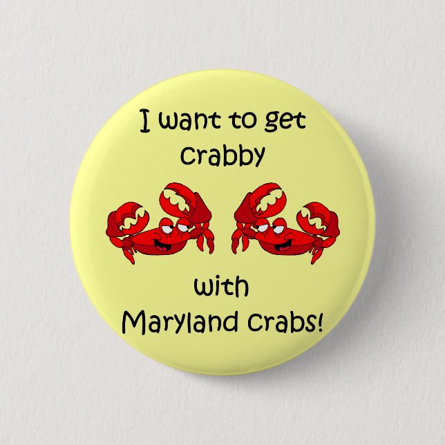 Maryland-Krabben Button (Vorderseite)