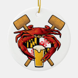 Maryland-Krabben-Fest-Wappen Keramik Ornament