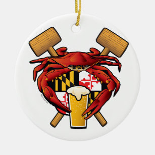 Maryland-Krabben-Fest-Wappen Keramikornament