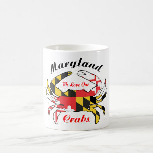 Maryland Krabbenliebhaber Kaffeetasse Staatsflagge