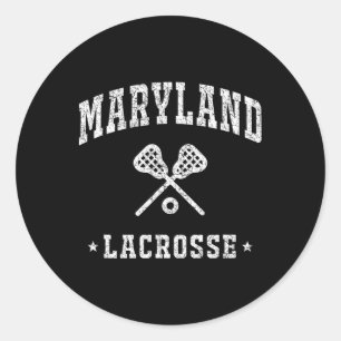 Maryland Lacrosse Vintage Gameday Retro Lacrosse L Runder Aufkleber