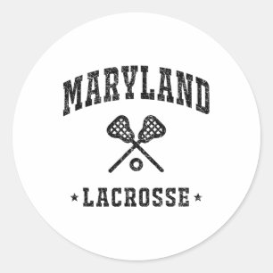 Maryland Lacrosse Vintage Gameday Retro Lacrosse L Runder Aufkleber
