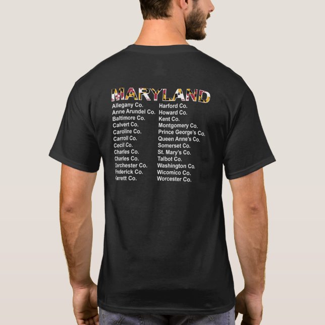 Maryland-Landkreis-Konzert-Art-Shirt T-Shirt (Rückseite)