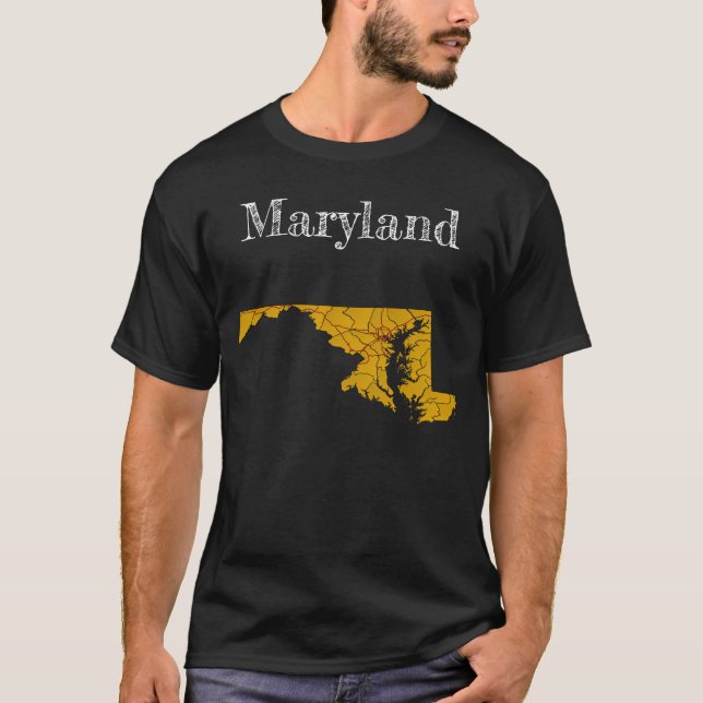 Maryland Landkreises & Interstates T-Shirt (Vorderseite)