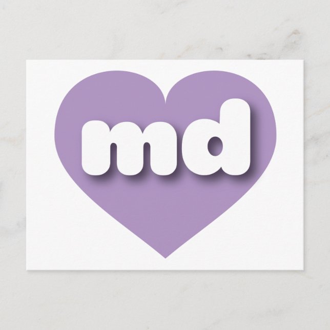 Maryland lavender heart - I Liebe md Postkarte (Vorderseite)