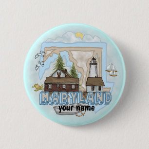 Maryland Leuchtturm Pin-Button Button