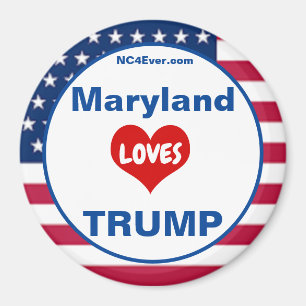 Maryland LIEBEN TRUMP Patriotic Kühlschrank Magnet