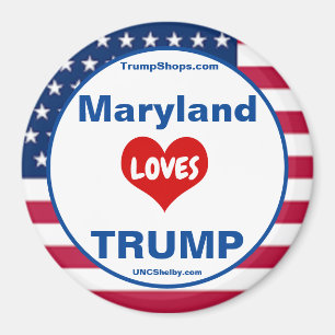 Maryland LIEBEN TRUMP Patriotic Kühlschrank Magnet