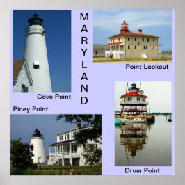 Maryland Lighthouses Poster