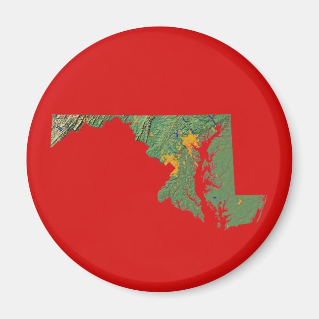 Maryland Map Magnet (Vorne)
