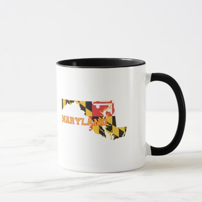 Maryland Map Shaped State Flag Marylander Tasse (Rechts)