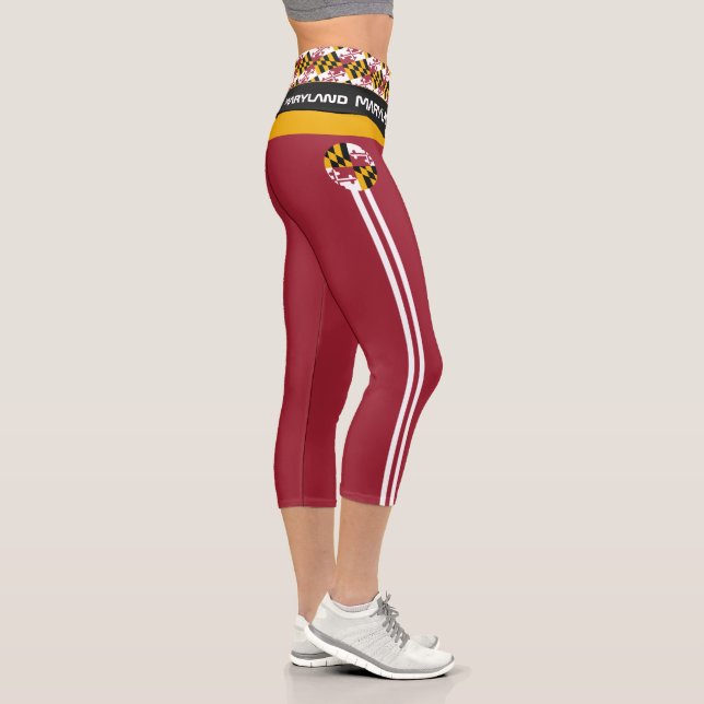 Maryland & Maryland Flag Mode, Fitness, Sport Capri Leggings (Rechts)