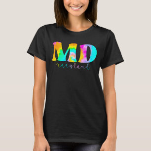 Maryland Md Gefärbte Krawatte T-Shirt